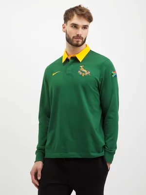 Nike Mens Springboks Heritage Long Sleeve Green Jersey
