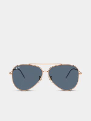 Ray-Ban Gold Aviator Reverse 59 Sunglasses  