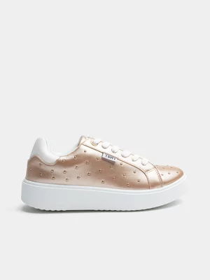 Women's Tomy Etta Metallic PU Blush/White Sneaker