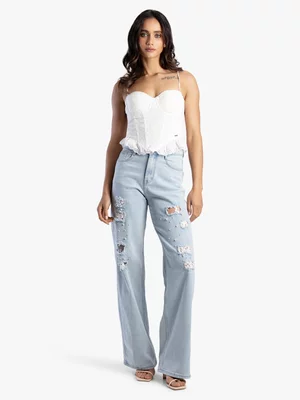 Women's Sissy Boy Blue Rachel High Waist Wide Leg Jeans