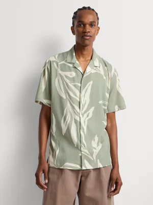 Markham Men's Regular Fit Crinkle Sage Shirt