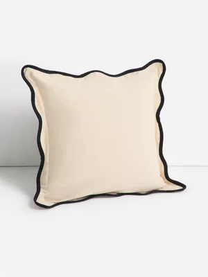Canvas Studios Contrast Scalloped Scatter Cushion Cover