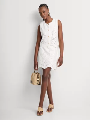 Anglaise Scallop Hem Skirt 