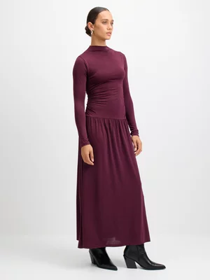 Exact Women's Purple Drop Waist Dress 
