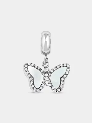 Tempo Jewellery Silver Plated Mother Of Pearl Butterfly Charm