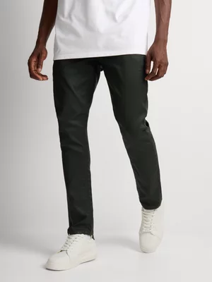 Relay Jeans Men's Skinny Coated Green Denim