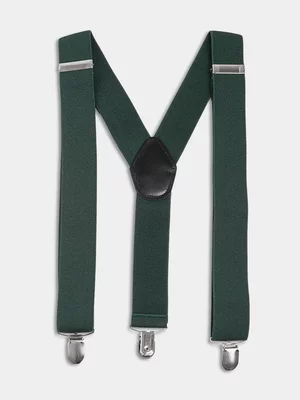 Markham Men's Signature Wide Green Suspenders 