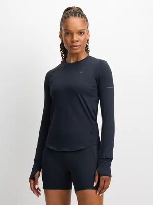 TS Womens Zenith Long Sleeve Black Top