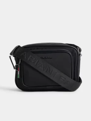 Fabiani Men's Black Nylon X-Body Bag