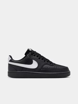 Nike Mens Court Vision Low Next Nature Black/White Sneakers 