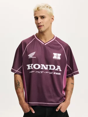 Men's Cotton On Burgundy Honda X Jt Racing Football Jersey