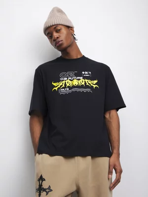 The FIX Men's Black 'Future Goth' Graphic Top