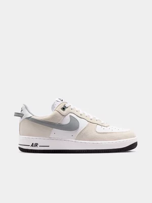 Nike Men's Air Force 1 White/Silver Sneaker