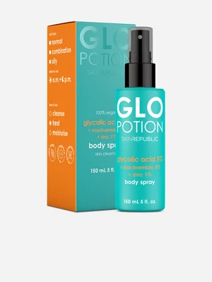 Skin Republic GloPotion Glycolic Acid 5% + Niacinamide 5% + Zinc Body Spray
