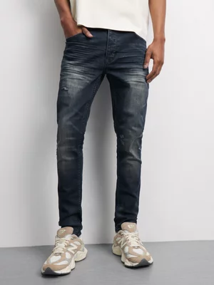 Redbat Men's Dark Blue Super Skinny Jeans