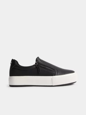 Jet Women's Black Slip On Platform Sneaker