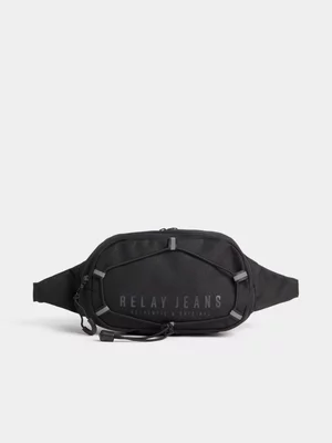 Relay Jeans Men's Drawcord Black Chest Bag