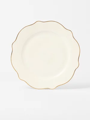 Grace Paradise Gold Rim Dinner Plate White 28cm