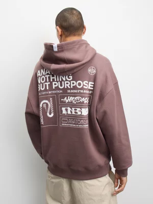 Anatomy Mens Graphic NBP Mauve Hoodie 