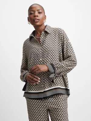 Jet Women's Multicolur Chain Print Shirt