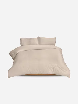 Volpes Verona Egyptian Cotton 600tc Latte Duvet Cover Set