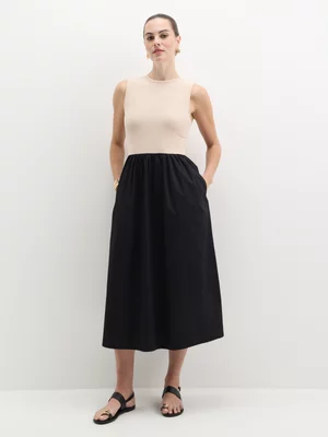Exact Women's Black & Stone Combo Dress