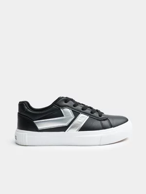 Women's Kappa Logo Morine Black/Silver Sneaker 