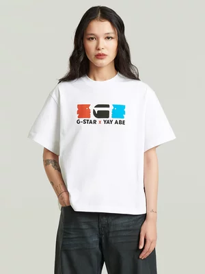 G-Star x YAY ABE Women's Relaxed White T-Shirt