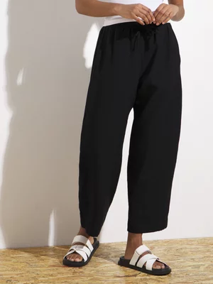 Women's Canvas Drawcord Barrel Leg Pants