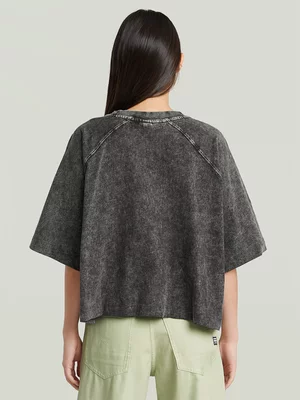 G-Star Women's Washed Multi-Logo Oversized Grey T-Shirt