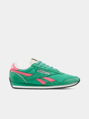 Reebok Women's Classic AZ Green/Pink Sneaker