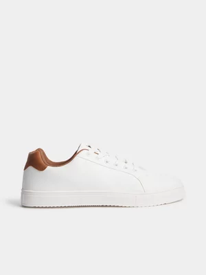 Exact Men's White & Brown Court Sneakers 