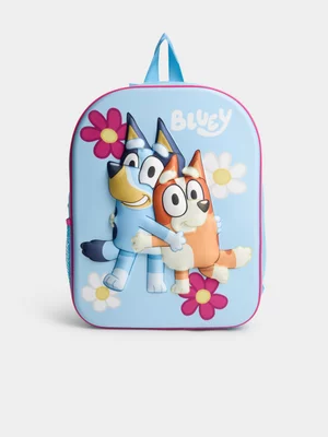 Jet Younger Girls Blue Bluey Debossed Backpack