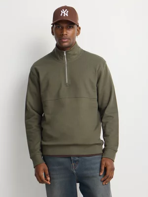 Markham Men's Oversized Fit Olive Sweater
