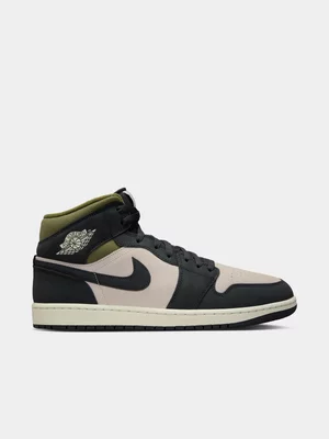 Jordan Men's 1 Mid SE Charcoal Sneaker