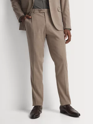 Markham Men's Slim Textured Taupe Suit Trouser