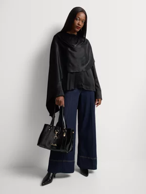 Luella Satin Wrap Blouse