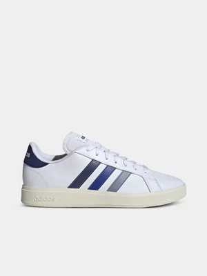 Mens adidas Grand Court Base 2.0 White/Blue Sneaker 