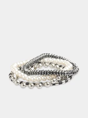 Markham Men's Pearl 4 Pack Bracelet