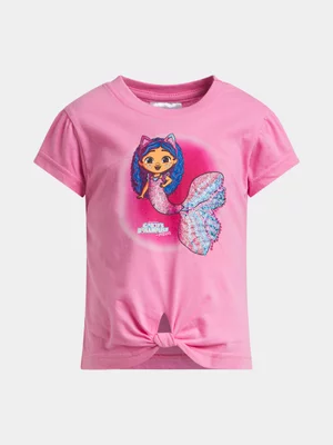 Jet Younger Girls Pink Gabbys Doll House T-shirt