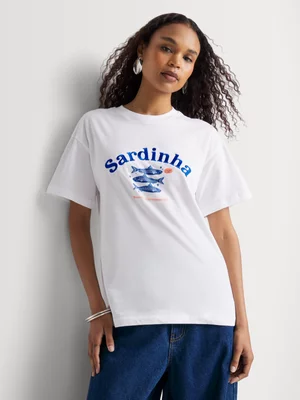1-Up Printed Sardinha Oversized T-Shirt