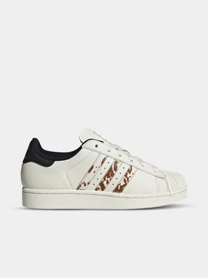 adidas Originals Women's Superstar II White/Animal Print Sneaker