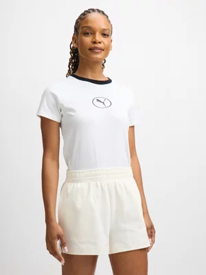 Puma Womens Sport Graphic White Tee