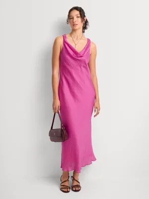Draped Column Dress