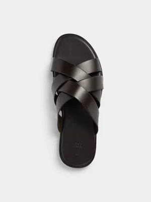 Jet Men's Choc Woven Mule Sandal