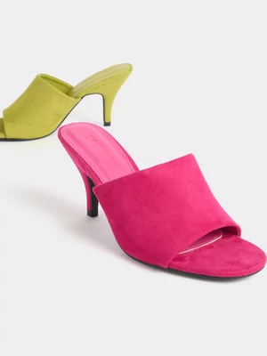 The FIX Women's Pink Suede Heel 