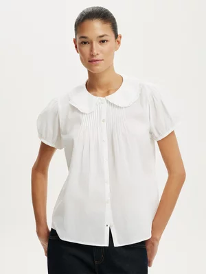 Women's Cotton On White Edie Babydoll Shirt