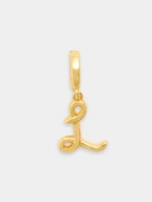 14ct Gold Plated Initial L Charm