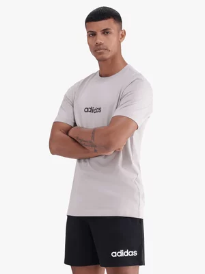 Mens adidas Linear SJ F25 Grey Tee