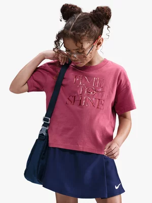 Nike Girls Empowered Shine Sweet Beet Tee